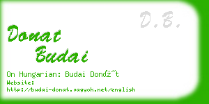 donat budai business card